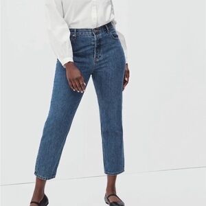 Everlane Women’s Curvy 90’s Cheeky Straight Ankle Jeans Medium Blue US 32 NWT